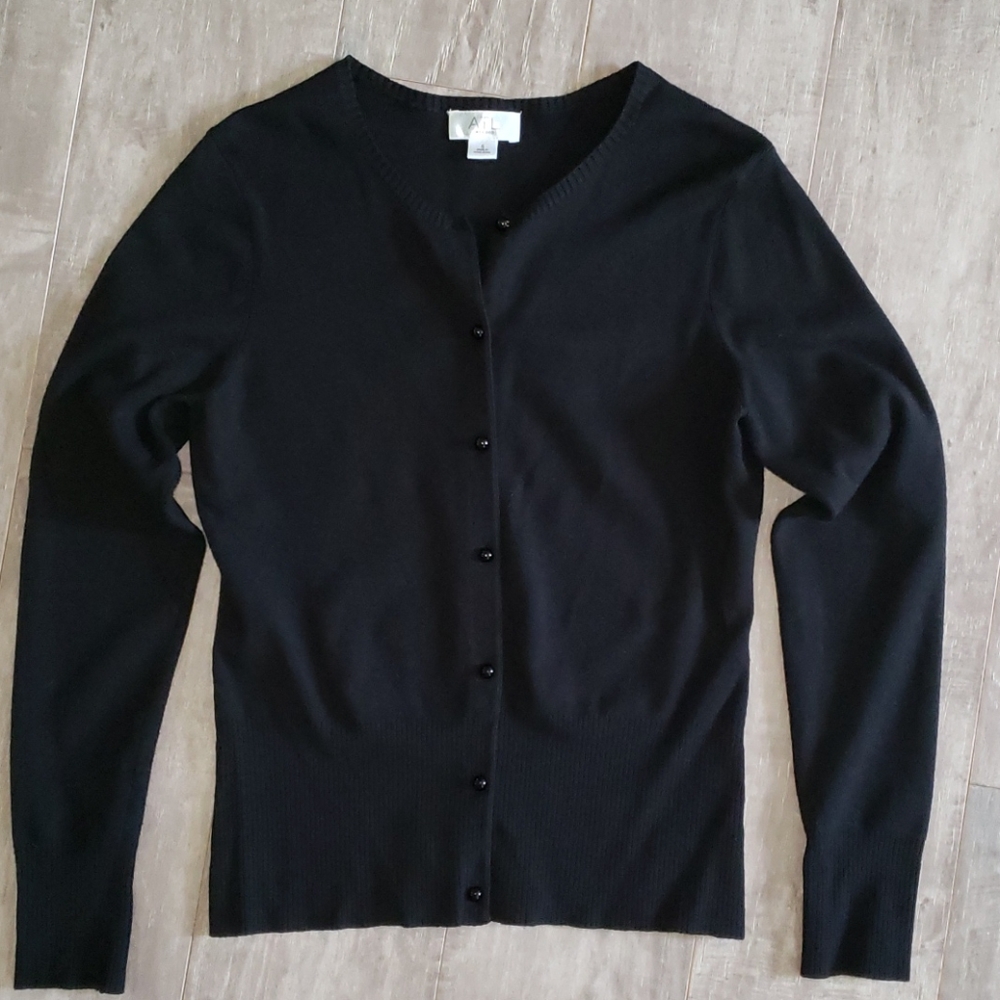 ATL Studio Black Cardigan Sweater